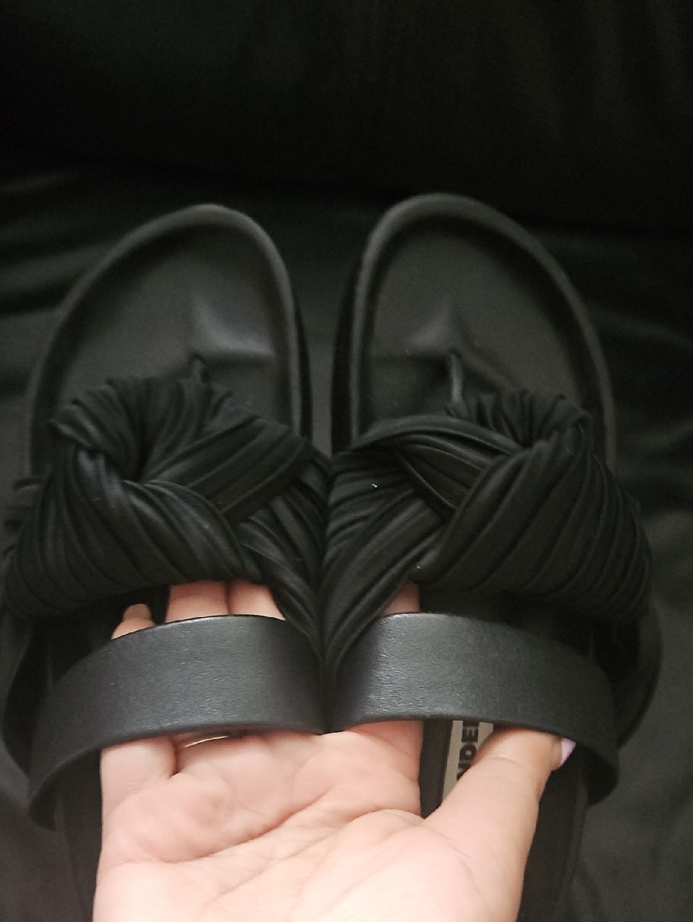 Jil Sander Black Pleats and Knot Flat Sandal Shoe  Sz 5 US - Picture 6 of 13